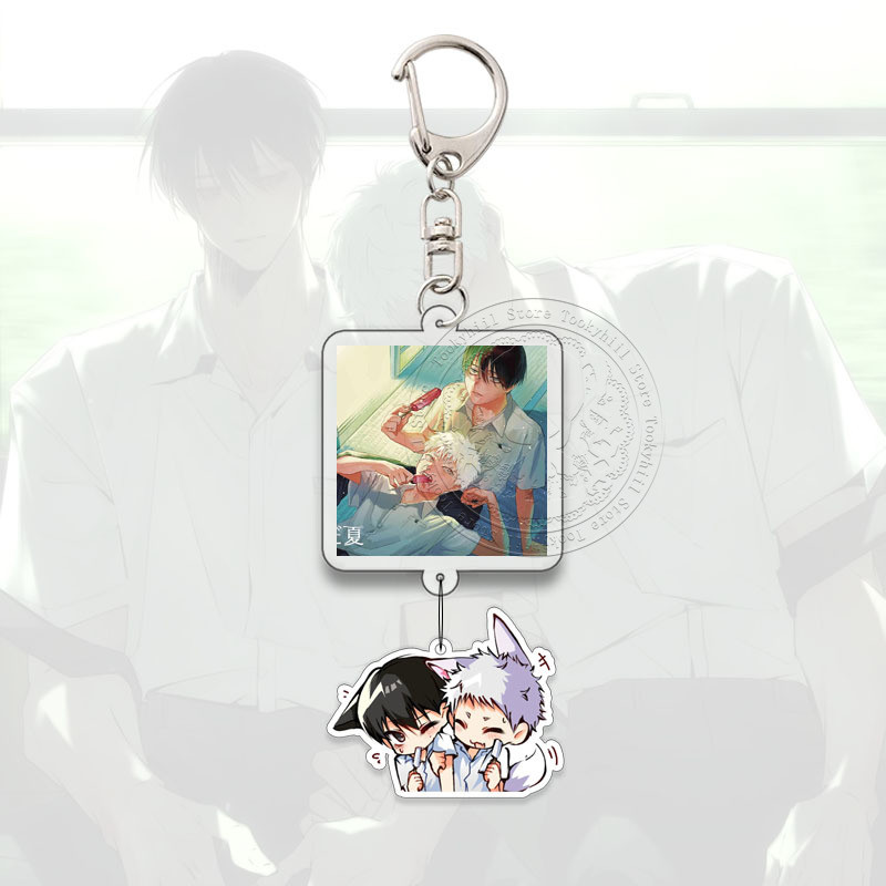 The Summer Hikaru Died Keyring Anime Cartoon Cartoon Q Version Kawaii Acrylic Pendant Keychain Bag Decorate Accessories