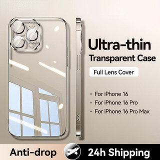 Ốp Joyroom Cho iPhone 16 Pro Max Chống Rơi Trong Suốt Cho iPhone 16 15 14 Pro Max Ốp Lưng TPU Mềm Có Len Bảo Vệ
