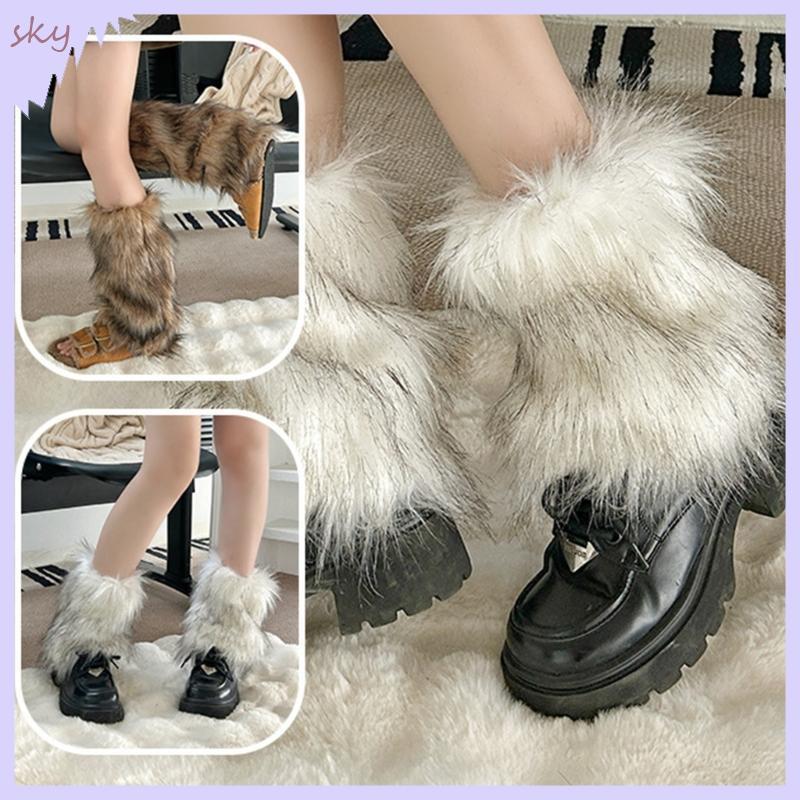 Bộ bảo vệ chân mùa đông với boot toppers tất lông mềm mại, phong cách sang trọng