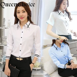 S-5XL Áo Sơ Mi Nữ Thời Trang Nữ OL Công Sở Nữ Áo Sơ Mi Tay Dài