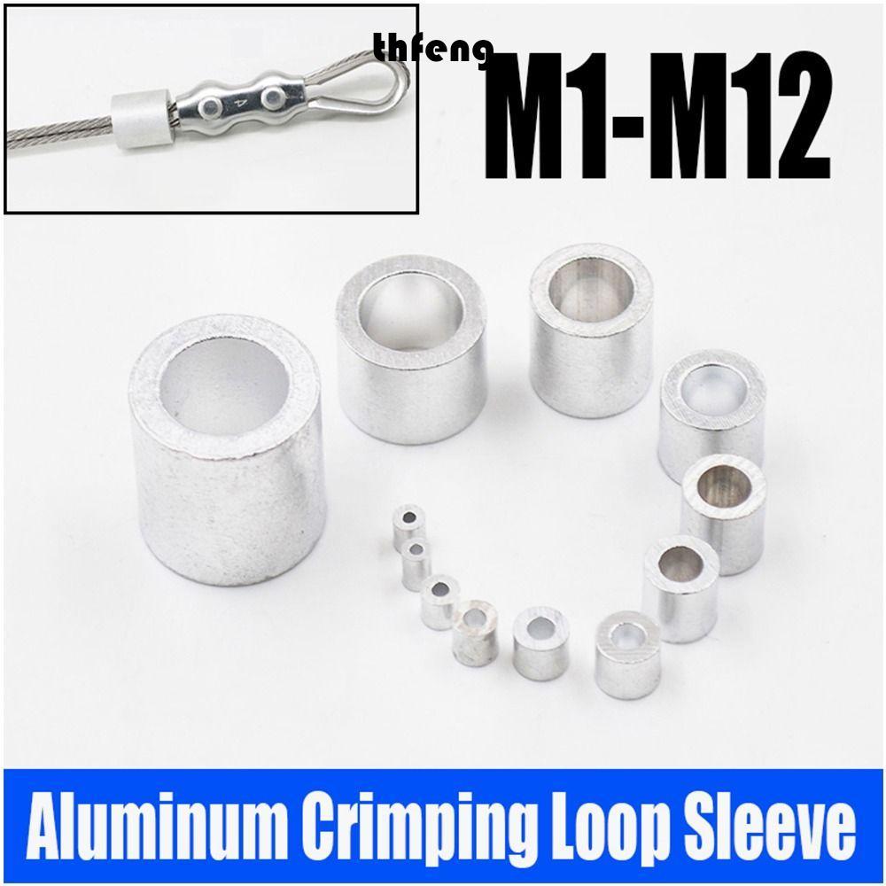 THFENG 10-50 Chiếc Uốn Tay, Kẹp Cáp Phần Cứng Lỗ Tròn, M1 Đến M12 Nhôm Cố Định Kẹp Dây Ferrules Dây Thép