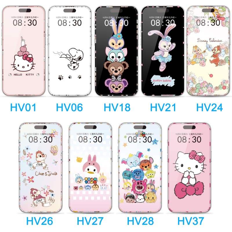 Kính cường lực 3D Phim hoạt hình Kính cường lực bảo vệ toàn diện cho iphone x xs xsmax xr 11 12 13 14 15 16 17 Pro max plus