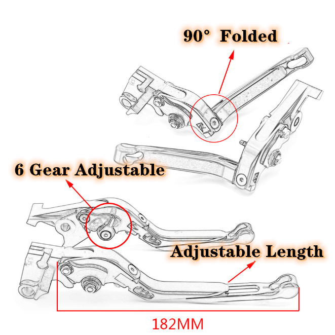 Dành Cho Xe YAMAHA Aerox 155 NVX 155 V1 V2 V3 2017-2025 Sửa Đổi Hợp Kim Nhôm CNC Chất Lượng Cao 6 Tầng Có Thể Điều Chỉnh Có Thể Gập Lại Cần Phanh Ly Hợp Đòn Bẩy Có Tay Cầm Bộ Keo