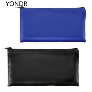 Túi nạp tiền mặt YONDR, Phong bì ngân hàng nhỏ gọn Túi hóa đơn Pu, Túi đựng tiền có khóa kéo bằng da PU 11 x 6 inch bền bỉ Sản phẩm văn phòng