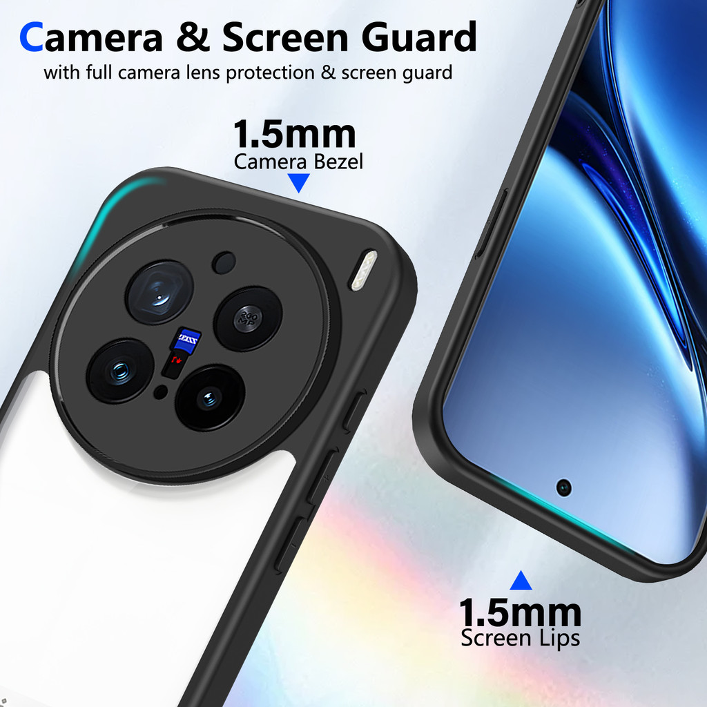 Ốp lưng Vivo X200 Pro Vỏ trong suốt mờ thời trang cho Vivo X200 Pro 5G Vỏ điện thoại