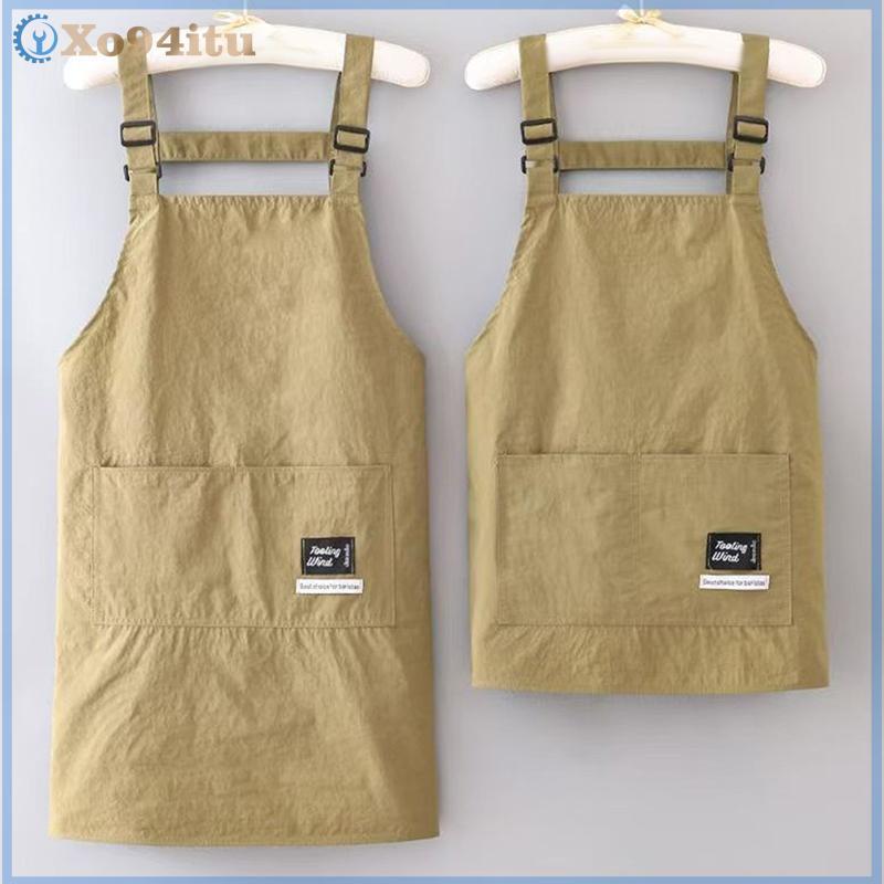 XOITU Hộ Gia Đình Tạp Dề Vải Chống Dầu Có Thể Lau Tay Nhà Bếp Nấu Ăn Nam Nữ Trưởng Thành Có Túi Dụng Cụ Cà Phê Thời Trang Trên Tạp Dề VN