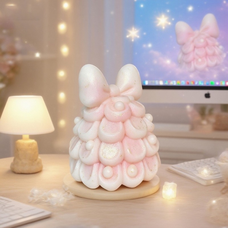 SHI Bowknot Cây Giáng Sinh Khuôn Silicon Làm Bánh Cho Xà Phòng Sôcôla