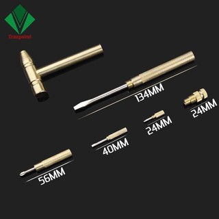 【Hỷ】Búa Mini Đa Năng 6 Trong 1 Kèm Tua Vít Cầm Tay Nhỏ Gọn Dễ Mang Theo Sửa Điện, Cơ Khí