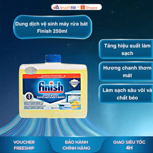 Dung dịch vệ sinh máy rửa bát Finish 250ml hương chanh - Hàng chính hãng
