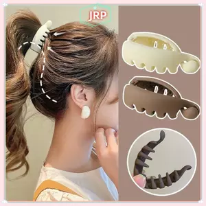 JRP Mờ Cao Đuôi Ngựa Kẹp Màu Chuối Kẹp Nữ Kiểu Tóc Phụ Kiện Thời Trang Đuôi Ngựa Barrettes Kẹp Tóc Móng Vuốt Tóc JRP