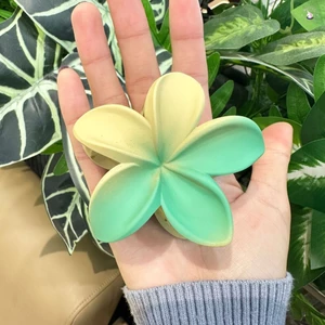 HJF913 Nhựa Nhựa Hoa Vuốt Tóc Kẹp Dành Cho Nữ Handmade Thiết Kế Chuyển Màu Thời Trang Bun Đuôi Ngựa Phụ Kiện
