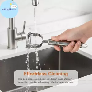 Pufangbliss Dụng cụ gọt vỏ trái cây rau củ bằng thép không gỉ Dual Sharp des Rust Resistance Dễ dàng làm sạch Di động cho các đầu bếp gia đình chuyên nghiệp VN