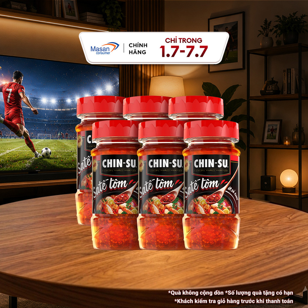 Combo 6 CHIN-SU Sa Tế Tôm ỚT Sả Hộp 90G