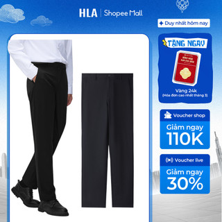 Quần Tây Nam HLA Ống Đứng, Lót Nỉ, Co Giãn Thoải Mái, Phong Cách Công Sở Phù Hợp Nhiều Dịp Khác Nhau