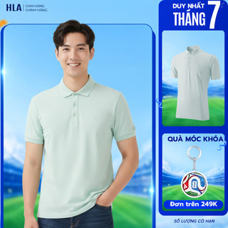 [MUA 2 GIẢM 10%] Áo Thun Polo Nam Cao Cấp HLA basic logo viền cổ thoáng khí và thoải mái vận động