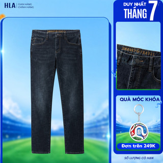 [HỎA TỐC 4H] Quần Jeans Nam HLA Co Giãn Thoải Mái – Dáng Suông Cổ Điển & Thêu Tinh Tế