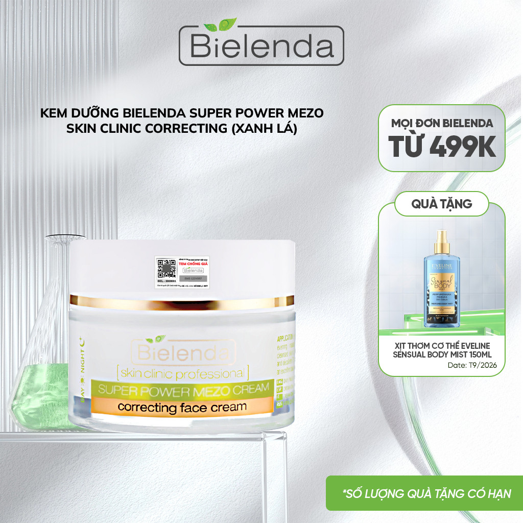 Kem dưỡng Bielenda Mezo Skin Clinic Correcting dưỡng sáng da, mờ thâm 50ml