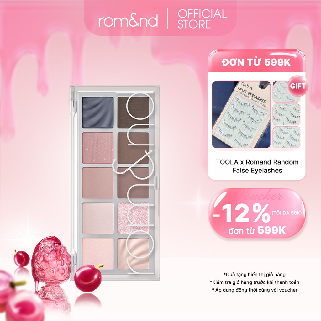 [Rom&nd] [Spring Fever] [12-13]  Bảng phấn mắt 10 màu Romand Better Than Palette 8.3g