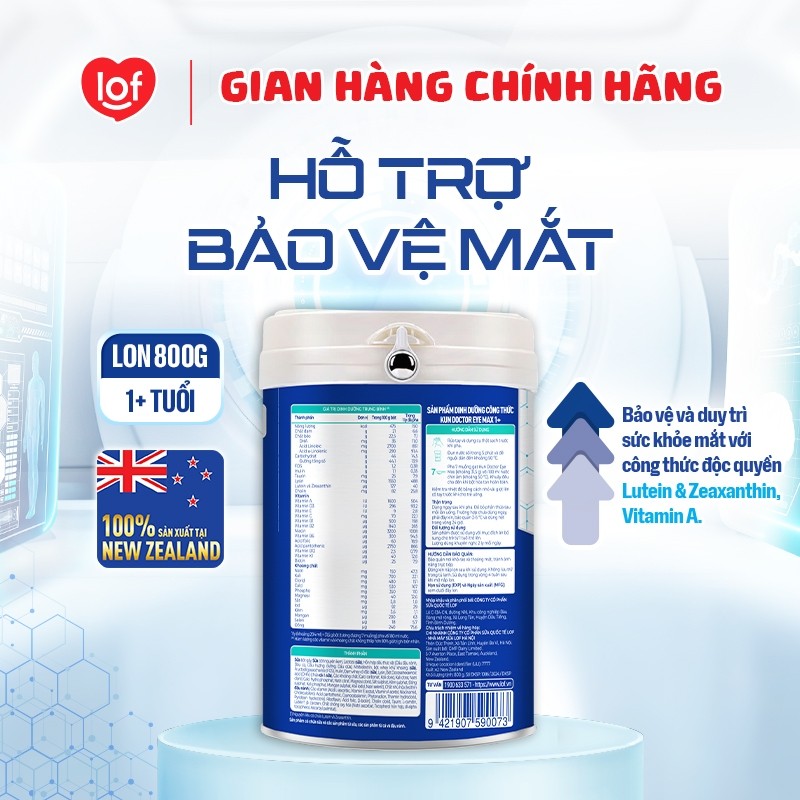 Sữa bột dinh dưỡng KUN DOCTOR EYE MAX 1+ lon 800gr