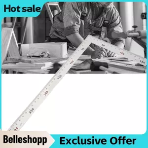 Belleshopp Thước vuông góc bằng thép không gỉ 1 mảnh Gernie để đánh dấu và đo (300mmx150mm) Gerniebmoycxi587-01