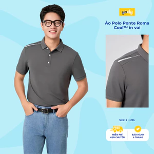 Áo Polo thể thao nam YODY Ponte Roma Cool In Vai Chạm Mát Lạnh Cho Hè Thoải Mái MAPO25S108
