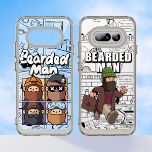Ốp điện thoại trong suốt cứng "Bearded Man" không có gì Điện thoại 4A Pro 3A Pro 2 2A / Vỏ điện thoại không có gì chống sốc