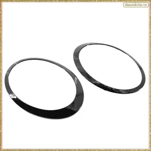 2 Chiếc Đèn Pha Viền Vòng Trang Trí Màu Đen ABS Phụ Kiện Xe Hơi Cho 2014-2019 S F55 F56 F57