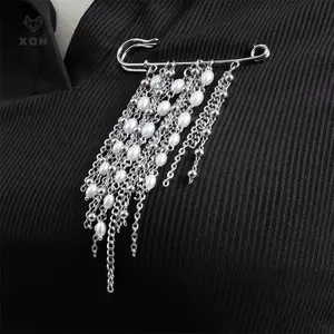 Ngọc Trai Dây Xích sel Trâm Cài Áo Sơ Mi Nữ Công Sở Pin Phụ Kiện Trang Sức Đa Năng Để Trang Trí Túi [Mina]