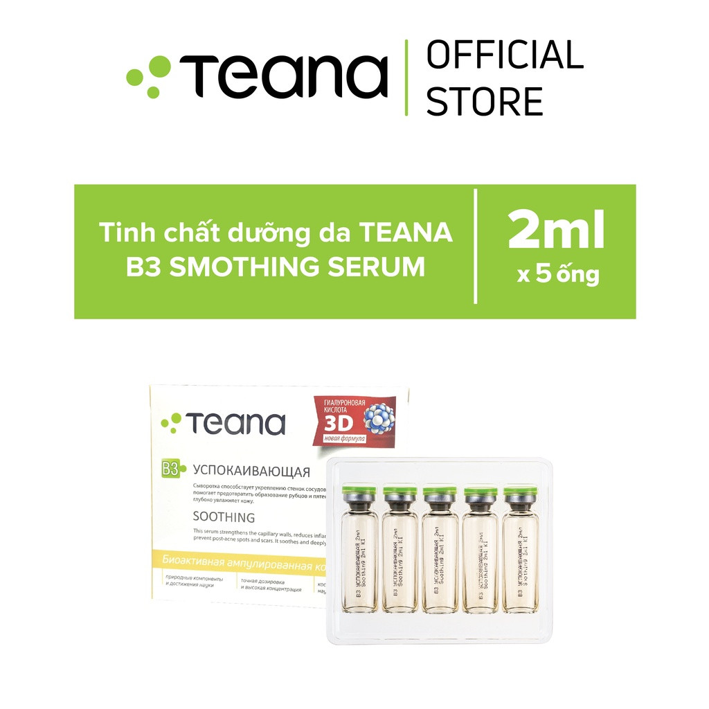 Serum Teana B3 Soothing kiềm dầu, mờ thâm, phục hồi da mụn 10ml/20ml