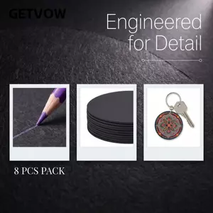 GETVOW 8 Chiếc Bìa Cứng Vẽ Tay, Tông Tròn Dày, Sử Dụng Nhiều Cảnh 17cm Đen Thủ Công Giấy Vẽ Tay Sáng Tạo