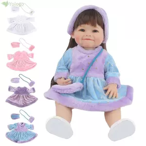 Bộ váy xếp nếp búp bê YOLOGO, Phụ kiện búp bê Quần áo búp bê nhiều màu, Đồ chơi sáng tạo Váy búp bê Cosplay lông Băng đô