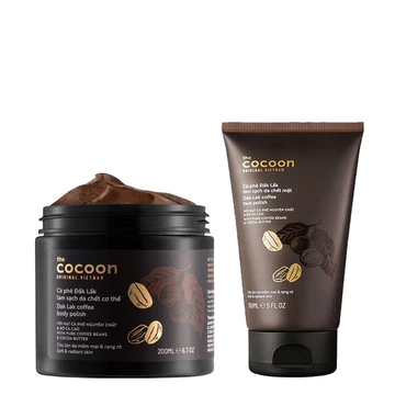 Combo Tẩy Da Chết Mặt Cà Phê Đắk Lắk Cocoon 150ml & Cà phê Dak Lak Làm Sạch Da Chết Cơ Thể Cocoon 200ml-004