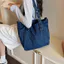 SQ11 Túi tote dung tích lớn giặt đa năng đơn giản giản dành cho nữ 2026 denim túi đeo vai mới phổ biến