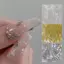 Trong Kho 0.4Mm-3Mm Vàng Bạc Trắng Micro Caviar Hạt 3D Móng Tay Nghệ Thuật Rhinestone Trang Trí Cá Tuyết