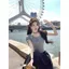 Áo thun ngắn tay nữ chấm bi Thiết kế vai trang trọng cao cấp Niche Bow Slim-Fit Summer Short Sweet Hot Girl Top