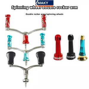 MAKY Câu Cá Bánh Xe Cầm Quay Bánh Xe Cá Đôi Lắc Tay Cầm CNC Kim Loại Roer Cánh Tay Phù Hợp Với Ngoài Trời Phụ Kiện Câu Cá VN