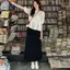 Chân Váy Đen Dáng Dài Form Midi Co Dãn (ẢNH THẬT) Kenco clothing Sài Gòn M888 - - Hieuvy Botique