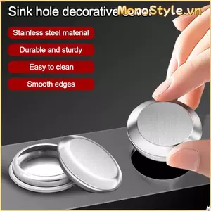 Vỏ lỗ vòi MONOSTYLE, phích cắm bồn rửa bằng thép không gỉ chống rò rỉ, Phụ kiện nhà bếp Nút chặn nước bạc Phòng tắm