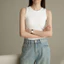 Mùa Xuân Mùa Hè Ren Rốn Lộn Áo Vest Nữ Mặc Ngoài Slim-fit Ôm Hơn Nhìn Phiên Bản Hàn Quốc Sling Đáy Áo Sơ Mi Không Tay Top Bên Trong Trận Đấu 57HZ