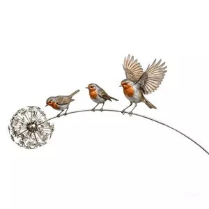 Top Iron Bird Garden Chèn trang trí cho màn hình lộ trình trải giường hoa ngoài trời