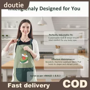 Tạp dề nấu ăn dành cho nữ Doutie Chic Dầu và chống nước có nhà thơ lớn để nướng tại nhà VN
