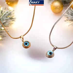 MAKY Mắt Thiên Thần Xương Đòn Dây Xích Nelace Dành Cho Nam Nữ Choker Trang Sức Thời Trang Mắt Xanh Nelace Cổ Quà Tặng VN
