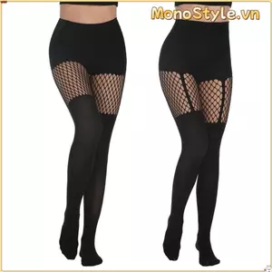 MONOSTYLE Fishnet Vớ, Tất Áo Len Goth Phong Cách Đùi Vớ Cao Cấp, Quần Fishnet Gợi Cảm