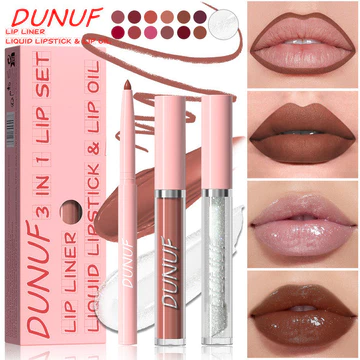| 【his romand】 | ❉DUUNUF Lớp lót môi 3 trong 1 + Son bóng + Dầu môi 3 trong 1 Son bóng Giữ màu Không dễ dàng cất cánh Trang điểm Plump Lip Liner Xuyên biên giới♠