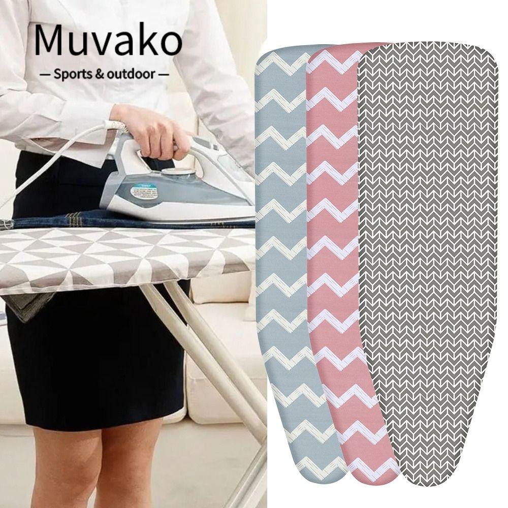 Vỏ bọc bảng ủi MUVAKO, Vải ủi dày chống vết bẩn, Tấm chắn nhiệt ủi chịu nhiệt đàn hồi di động cho phụ kiện bàn ủi