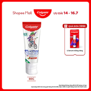 Kem đánh răng Colgate Kid Free From cho bé 6-9 tuổi không chất bảo quản 80g