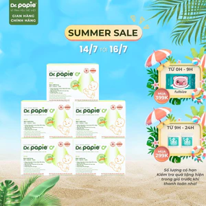 Combo 5 Gạc Rơ Lưỡi Làm Sạch Răng Lưỡi Nướu Công Thức Sáng Chế Độc Quyền Dr.Papie 0+ Ngừa Tưa Lưỡi Nấm Miệng