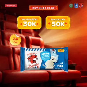 Phô mai vuông Belcube vị Sữa 24C 125Gx15 WA24