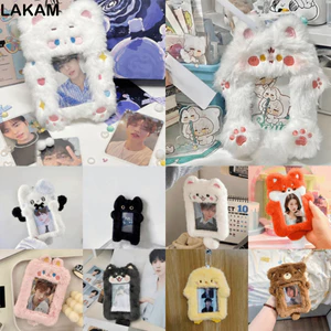 Hộp đựng thẻ ảnh LAKAM, Thẻ ảnh sang trọng hình gấu / thỏ / gà con, Phim hoạt hình thời trang dễ thương Thẻ đa chức năng Tay áo văn phòng trường học