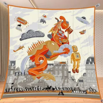 Ngựa Du Lịch Ghi Chú Twill Lụa 90 Lớn Khăn Vuông Khăn Lụa Khăn Vuông Khăn Choàng Cao Cấp Khăn Choàng Tất Cả Trận Đấu Khăn OHGJ